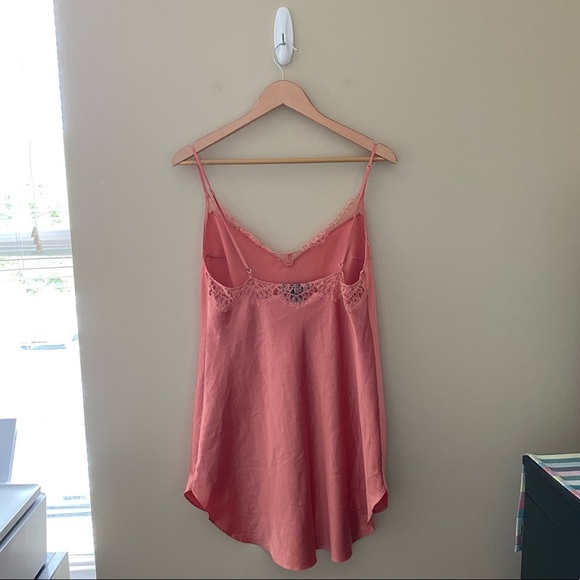 Women’s Victoria’s Secret Orange Lace Slip Camisole Lingerie Tank Top Size Large - Picture 2 of 6